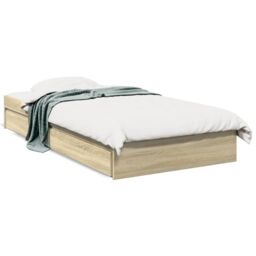 Berkfield Home Bed Frame with Drawers without Mattress Sonoma Oak 90x200 cm in Brown - thumbnail 2