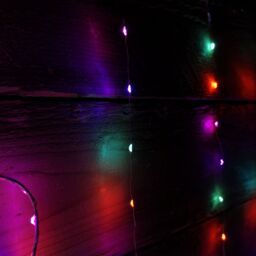Samuel Alexander 1.2m x 1.2m Light up Heart Pin Wire Christmas Curtain Lights with 303 Rainbow LEDs - thumbnail 3