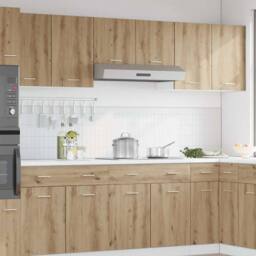 Berkfield Home Hanging Cabinets 2 pcs Artisan Oak 50x31x60 cm Engineered Wood in Brown - Size: 50 x 31 x 60 cm - thumbnail 1