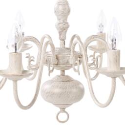Wyld and Coco 8-Light White and Gold Iron Pendant Lamp - Vintage Glam - thumbnail 6