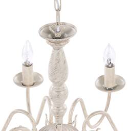 Wyld and Coco 8-Light White and Gold Iron Pendant Lamp - Vintage Glam - thumbnail 5