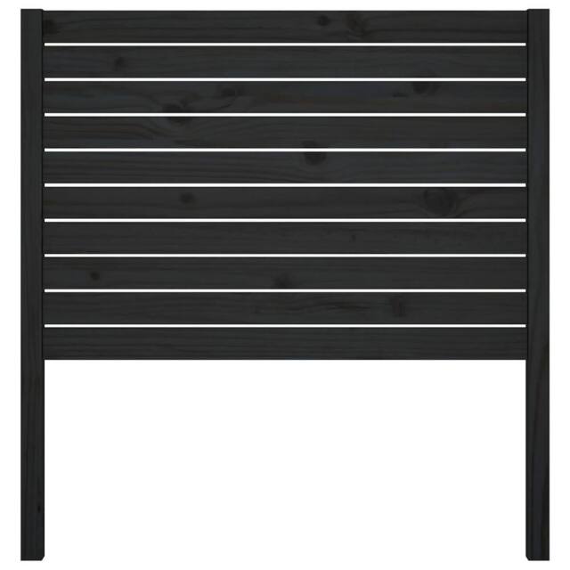 Berkfield Home Beautiful Bed Headboard Black 81x4x100 cm Solid Wood Pine - Size: 81 x 4 x 100 cm - image 1