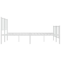 Berkfield Home Metal Bed Frame with Headboard & Footboard White 200x200 cm - thumbnail 7