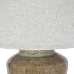 Lemon Pavilion Furniture and Decor Mottura Table Lamp with Edged Linen Shade - L55 x W55 x H66 cm - Green - thumbnail 4