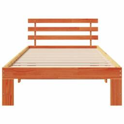 Berkfield Home Pine Wood Bed Frame Wax brown Solid wood 80 x 200 cm Durable - thumbnail 5