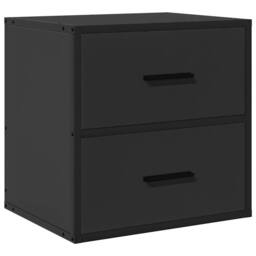 Berkfield Home Durable Wall-mounted Bedside Cabinets 2 pcs Black 40x31x39.5 cm - thumbnail 6