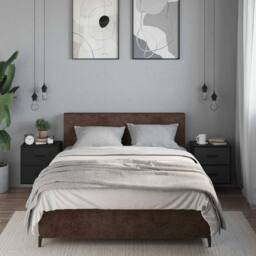 Berkfield Home Durable Wall-mounted Bedside Cabinets 2 pcs Black 40x31x39.5 cm - thumbnail 1