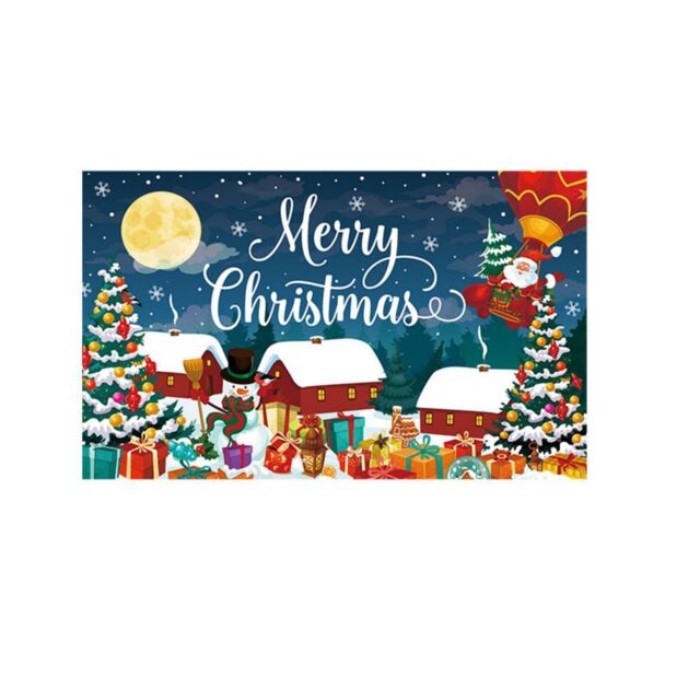 Leaper Style 8 Christmas Reindeer Party Decoration Backdrop in Blue - image 1