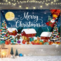 Leaper Style 8 Christmas Reindeer Party Decoration Backdrop in Blue - thumbnail 6