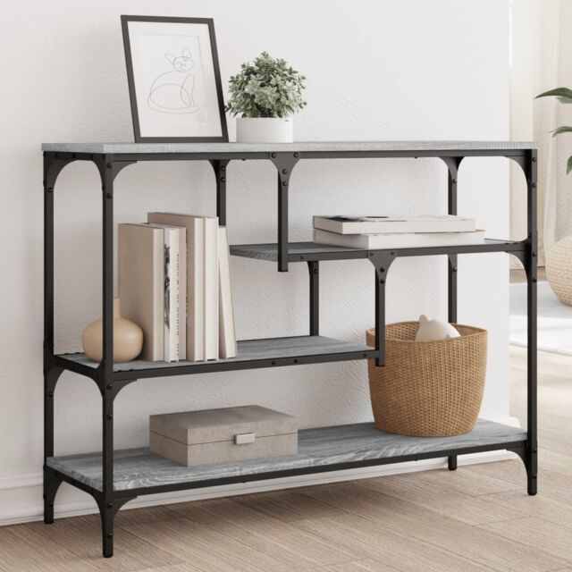 Berkfield Home Console Table Grey Sonoma 100x30x75 cm Engineered Wood - Size: 100 x 30 x 75 cm - image 1