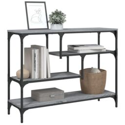 Berkfield Home Console Table Grey Sonoma 100x30x75 cm Engineered Wood - Size: 100 x 30 x 75 cm - thumbnail 4