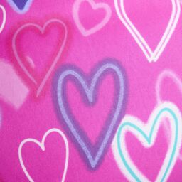 OHS Neon Heart Duvet Cover Bedding Set Reversible with Pillowcase Kids in Pink - Size: Single - thumbnail 6