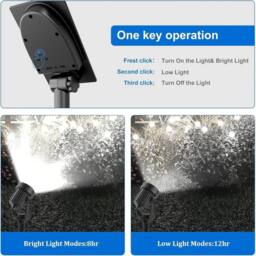 SPETLEK Solar Spot Lights 6 in 1 Outdoor Landscape Garden Lighting in Black - thumbnail 6