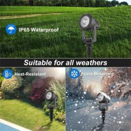 SPETLEK Solar Spot Lights 6 in 1 Outdoor Landscape Garden Lighting in Black - thumbnail 4