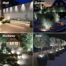 SPETLEK Solar Spot Lights 6 in 1 Outdoor Landscape Garden Lighting in Black - thumbnail 3