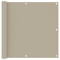 Berkfield Home Balcony Screen Beige 90x300 cm Oxford Fabric - thumbnail 1