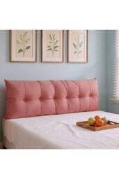 Living and Home Cozy Upholstered Headboard Pillow in Pink - Size: Large - thumbnail 3