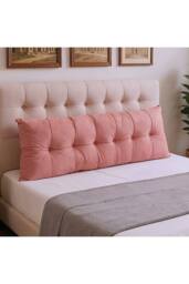 Living and Home Cozy Upholstered Headboard Pillow in Pink - Size: Large - thumbnail 2