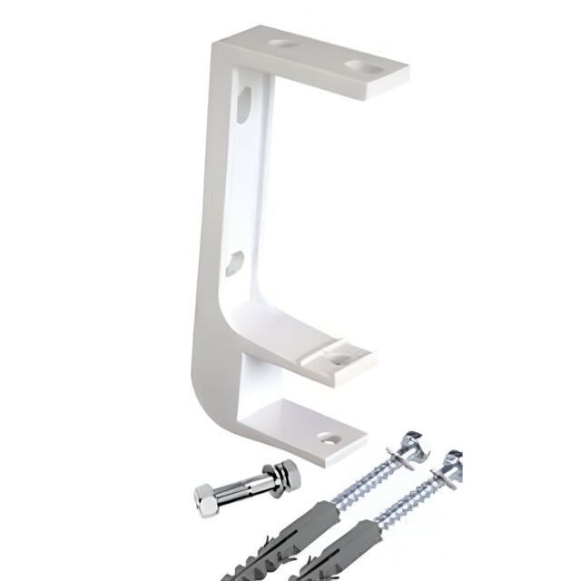 Primrose Awnings Set Of Ceiling Wall Brackets For 40mm Torsion Bar - For Standard Manual, XL Awnings in White - Size: 4 Pack - image 1