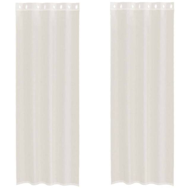 Berkfield Home Voile Curtains with Grommets 2 pcs Cream 140x260 cm - image 1