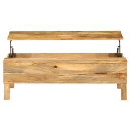 Berkfield Home Coffee Table Solid Mango Wood 110x55x35 cm in Brown - Size: 110 x 55 x 35 cm - thumbnail 5