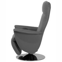 Wyld and Coco Grey Reclining Armchair - Faux Leather with Pull-Out Footstool - thumbnail 8