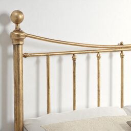 OAT Home Hampstead Traditional Style Antique Brass Effect Metal Bed Frame in Bronze - Size: King - thumbnail 4