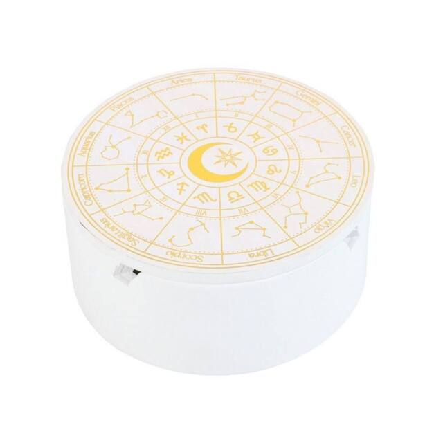 Something Different Women's Astrology Wheel Jewellery Box in White