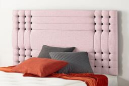 Somnior Flexby Plush Fabric Divan Bed with Orthopeadic Sprung Memory Foam Mattress & Headboard in Pink - Size: Small Single - thumbnail 5