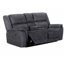 Furnishings For Less UK Cassandra 2 Seater Electric Recliner Sofa Grey Fabric USB - thumbnail 2