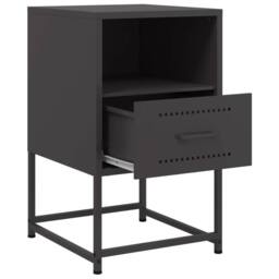 Berkfield Home Durable Bedside Cabinets 2 pcs Black 36x39x60.5 cm Steel - thumbnail 9