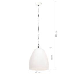 Berkfield Home Industrial Hanging Lamp 25 W White Round 42 cm E27 - thumbnail 9