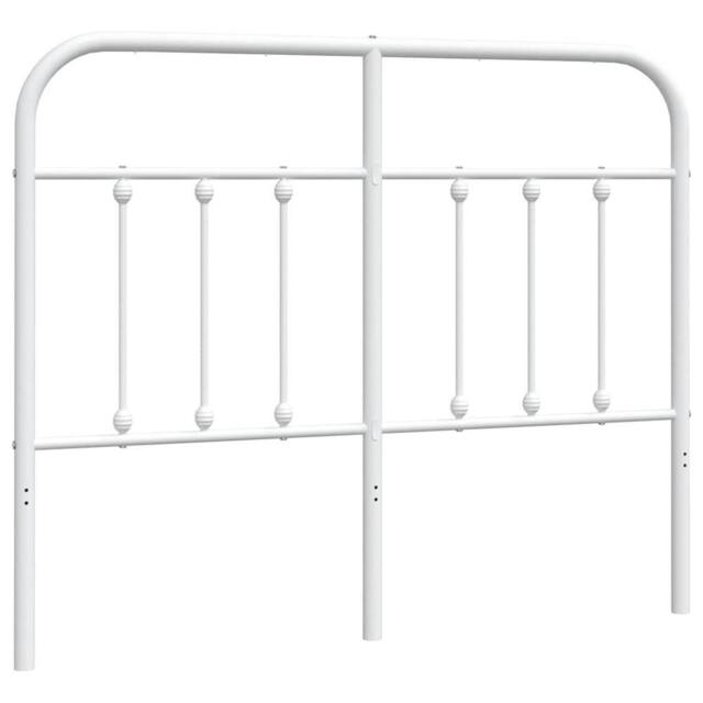 Berkfield Home Metal Headboard White 120 cm - image 1