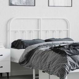 Berkfield Home Metal Headboard White 120 cm - thumbnail 3