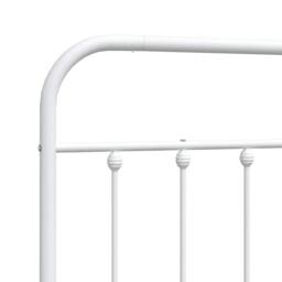 Berkfield Home Metal Headboard White 120 cm - thumbnail 6