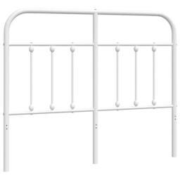 Berkfield Home Metal Headboard White 120 cm - thumbnail 1
