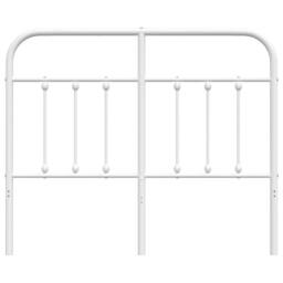 Berkfield Home Metal Headboard White 120 cm - thumbnail 4