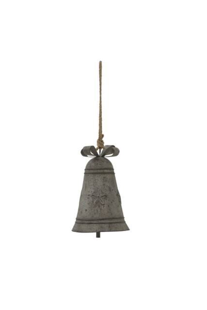 KDMD Rustic Metal Hanging Bell with Bow - Vintage Farmhouse Decor in Grey - image 1
