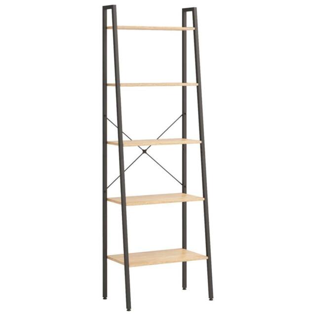 Berkfield Home 5-Tier Standing Shelf Light Brown & Black 56x35x174 cm - Size: 56 x 35 x 174 cm - image 1
