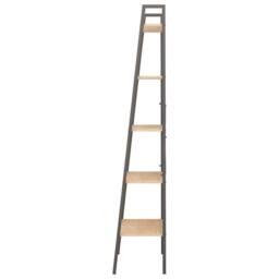 Berkfield Home 5-Tier Standing Shelf Light Brown & Black 56x35x174 cm - Size: 56 x 35 x 174 cm - thumbnail 4