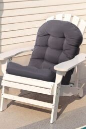 Living and Home 110 X 48cm Outdoor Waterproof Tufted Swing Seat Cushion Garden Chair Cushion in Dark Grey - Size: 110 X 48 cm - thumbnail 1