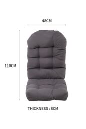 Living and Home 110 X 48cm Outdoor Waterproof Tufted Swing Seat Cushion Garden Chair Cushion in Dark Grey - Size: 110 X 48 cm - thumbnail 7