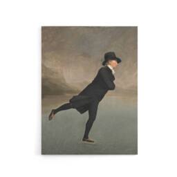 "Artery8 Henry Raeburn The Skating Minister Canvas Wall Art Print in Grey - Size: W18"" x H24""" - thumbnail 1