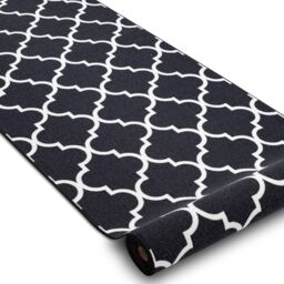 RugsX Anti-Slip Trellis Runner in Black - Size: 133 cm x 350 cm - thumbnail 3