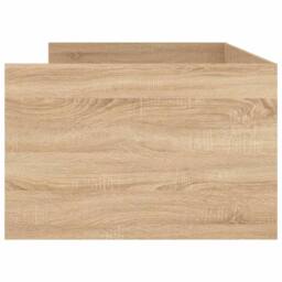 Berkfield Home Bed Frame Frame with Headboard Smoked Oak 75x190 cm Small Single in Light Brown - thumbnail 7