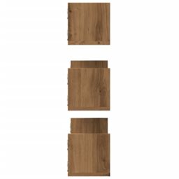 Berkfield Home Wall Shelves 3 pcs Artisian Oak 58x18x18 cm Engineered Wood in Brown - Size: 58 x 18 x 18 cm - thumbnail 5