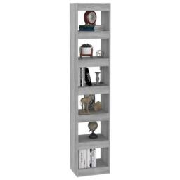Berkfield Home Book Cabinet/Room Divider Grey Sonoma 40x30x198 cm - Size: 40 x 30 x 198 cm - thumbnail 4