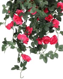 Neel Blue 110cm Artificial Rose Garland Vine Hanging Silk Garland, 18 Flowers - thumbnail 2