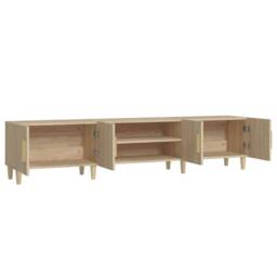 Berkfield Home TV Cabinet Sonoma Oak 180x31.5x40 cm Engineered Wood in Brown - thumbnail 7