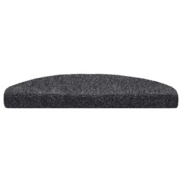 Berkfield Home Self-adhesive Stair Mats 10 pcs Dark Grey 65x21x4 cm Needle Punch - Size: Medium - thumbnail 4
